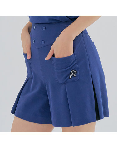 여성 아웃포켓 주름 큐롯 3부 팬츠 RWPSM6506-930