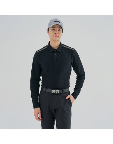 남성 패턴 자가드 조직 카라 티셔츠 RMTYM4102-199