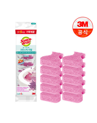 [3M]크린스틱 뉴향기톡톡 변기청소 리필5+5입 라벤더향
