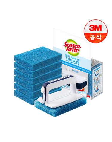 [3M]크린스틱 뉴올인원 욕실청소용 핸들+리필7입