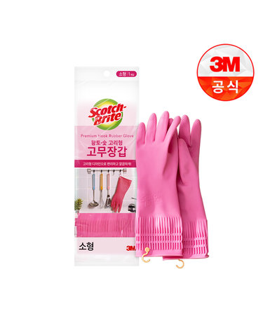 [3M]황토숯 고리형 고무장갑(소)