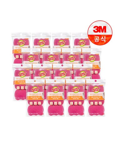 [3M]제로스크래치 스폰지수세미 2+1입 16개