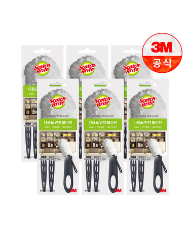 [3M]뉴 다용도 먼지떨이/브러쉬 핸들 + 리필 1입 X 6개