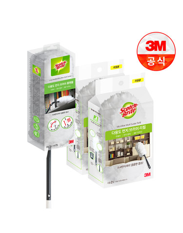 [3M]뉴 다용도 먼지떨이/브러쉬 롱핸들 + 리필 6입