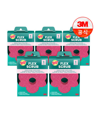 [3M]플렉스 스크럽 스펀지 수세미 x 5개