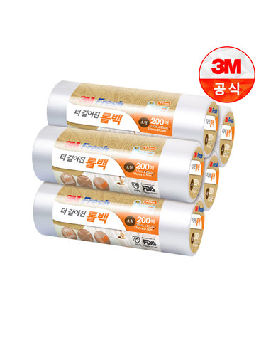 [3M]후레쉬 더긴 롤백(소형) 200매 x 5개