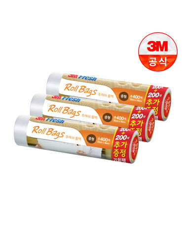 [3M]후레쉬 롤백(중) 200+200매 x 3개