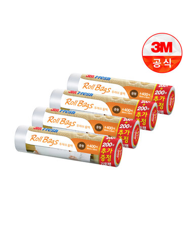 [3M]후레쉬 롤백(중) 200+200매 x 4개