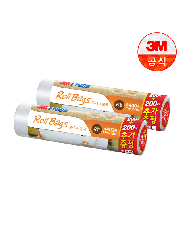 3엠 [3M]후레쉬 롤백(중) 200+200매 x 2개 착용컷