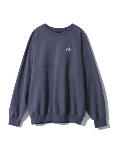 BIO WASHED COTTON CUTTING SWEATSHIRTS (FOG-BLUE)