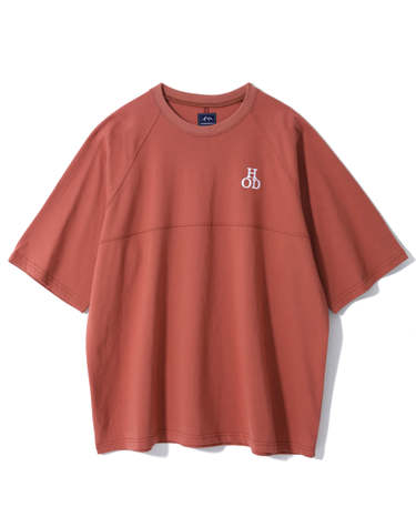 BIO WASHED COTTON CUTTING HALF SLEEVE (CRIMSON)