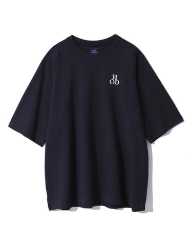 BIO WASHED COTTON CUTTING HALF SLEEVE (NAVY)