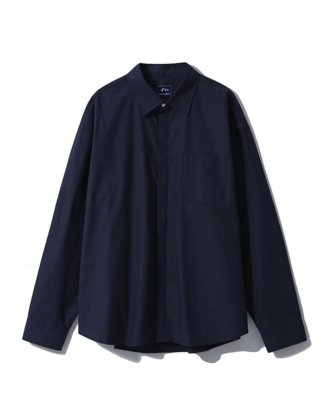 해브오프듀티 HIDDEN BUTTON SHIRTS (NAVY) 착용컷