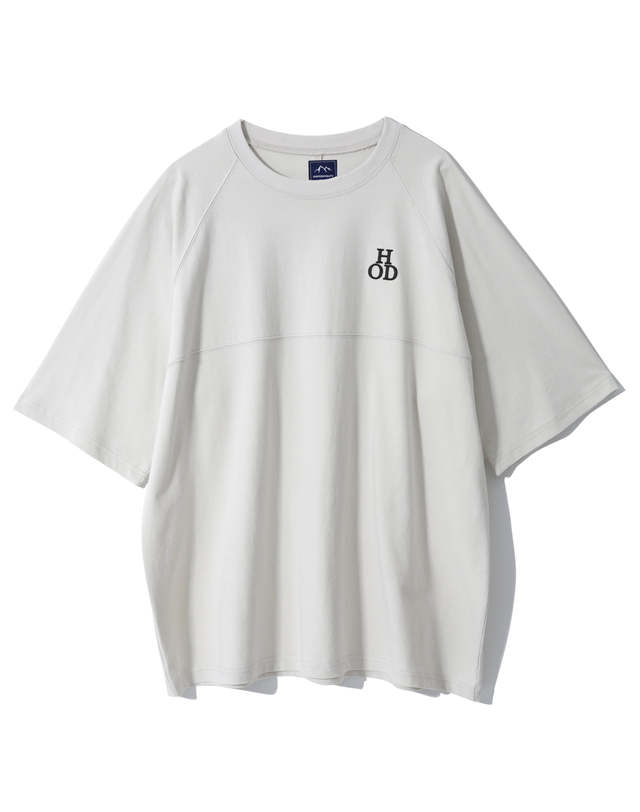 해브오프듀티 BIO WASHED COTTON CUTTING HALF SLEEVE (DUSTY MILK) 착용컷