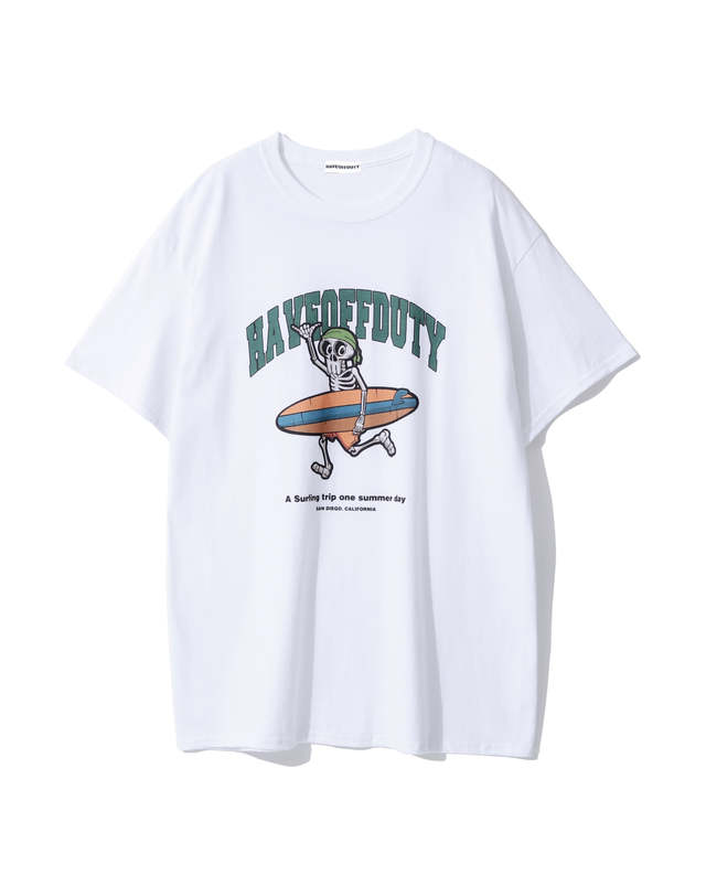 해브오프듀티 [2022 restock] SURFING TRIP T-SHITS (WHITE) 착용컷