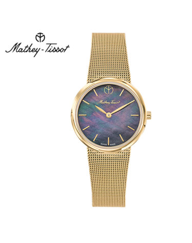 메티티솟 Mathey-Tissot 여성 메탈밴드시계 D403PYN