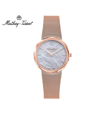 메티티솟 Mathey-Tissot 여성 메탈밴드시계 D403PI