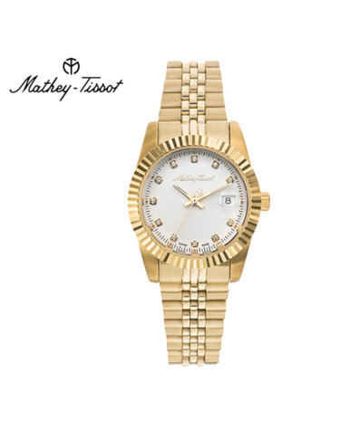 메티티솟 Mathey-Tissot 여성 메탈밴드시계 D810PI