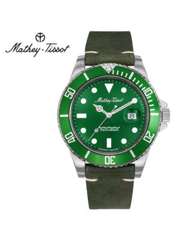 메티티솟 Mathey-Tissot 남성 가죽밴드시계 H901ALV