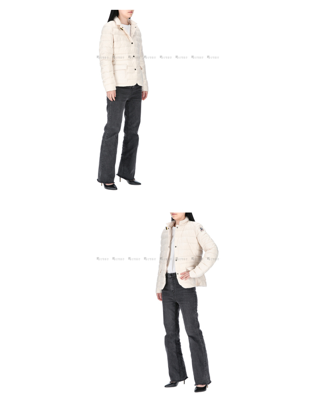 파라점퍼스 파라점퍼스 엘리제 로고패치 PWPUSL38 775 경량 다운 패딩 자켓 착용컷