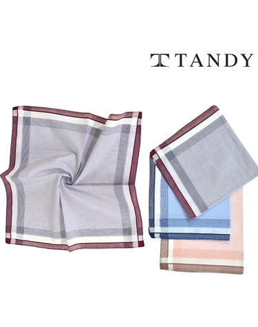 [탠디] TANDY 클레식 보더체크 손수건 스카프