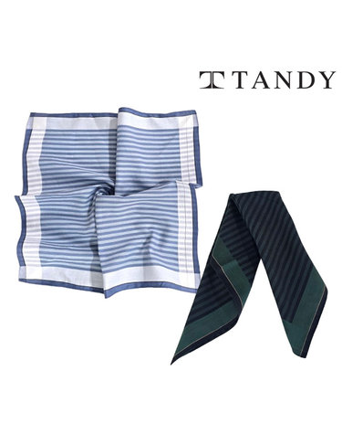 [탠디] TANDY 심플 스트라이프 손수건 스카프