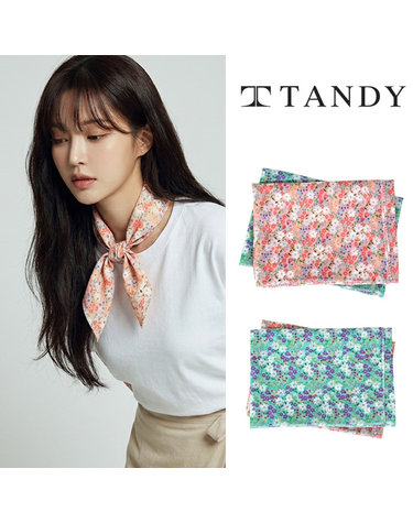 [탠디] TANDY 플로럴 블룸 손수건 스카프