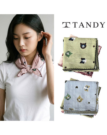 [탠디] TANDY 캣무드레이스 손수건 스카프