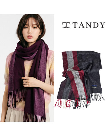 [탠디] TANDY 캐시스트라이프 캐시미어 머플러