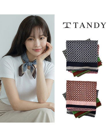 [탠디] TANDY 손수건 체인패턴 스카프
