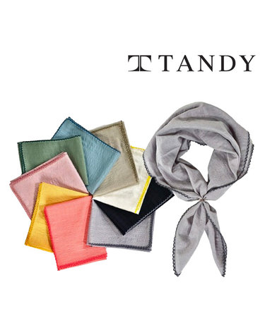 [탠디] TANDY 솔리드코튼쁘띠 손수건 스카프