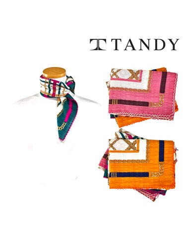 [탠디] TANDY 벨트체인 쁘띠 손수건 스카프