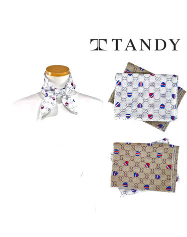 [탠디] TANDY 하트패턴 손수건 스카프