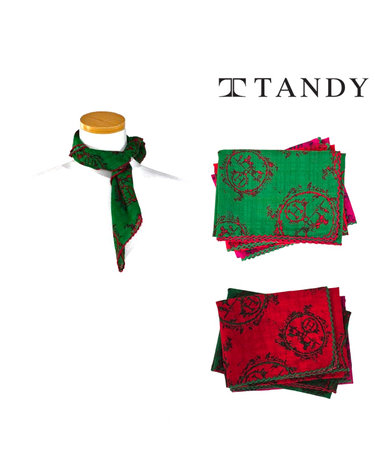 [탠디] TANDY H 써클 레이스 손수건 스카프