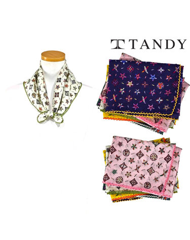 [탠디] TANDY 주얼플라워 손수건 스카프