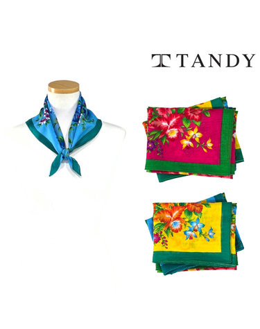 [탠디] TANDY 홀리플라워 손수건 스카프(케이스포장)