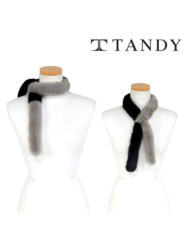 탠디 [탠디] TANDY 칸칸쁘띠스킨밍크 퍼 머플러 착용컷