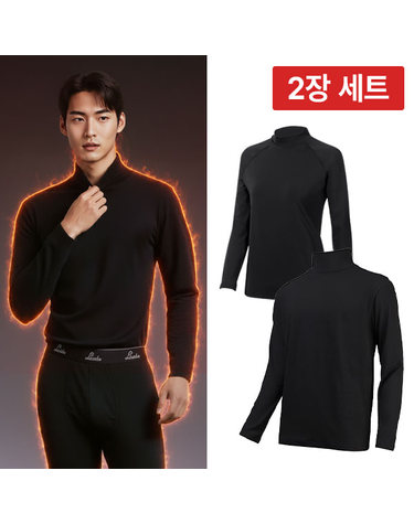 2장/ 리카타 네로히터 방한 남성 여성 상의 스포츠 골프 기능성 이너웨어 C23303
