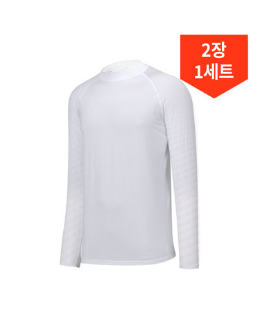 2장1세트/JXR 패널 올 메쉬 터틀넥 남성 여성 냉감 이너웨어 UV차단 흡습속건 이너티 TVJMTA