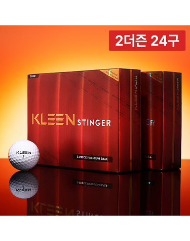[2더즌 24구] KLEEN 클린 스팅어 퍼팅라인 고반발 비거리 소프트 3피스 골프공  장타 골프볼