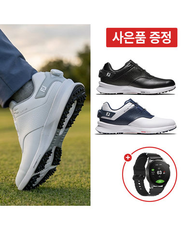 메이저월드 풋조이 버사핏 보아 스파이크리스 방수 남성 골프신발 + 리카타 핏메이드 X 시계형 거리측정기