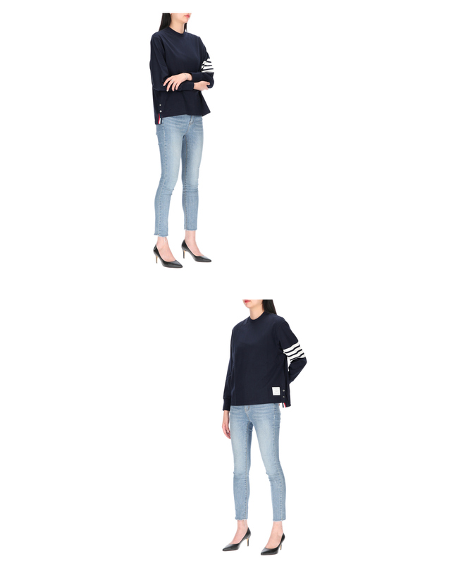톰브라운 톰브라운 사선완장 FJS066A 06221 415 여성 긴팔티셔츠 착용컷