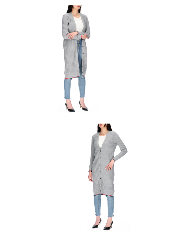 톰브라운 [스크래치] 톰브라운 캐시미어 FJT246A J0048 059_TX 여성 가디건 착용컷