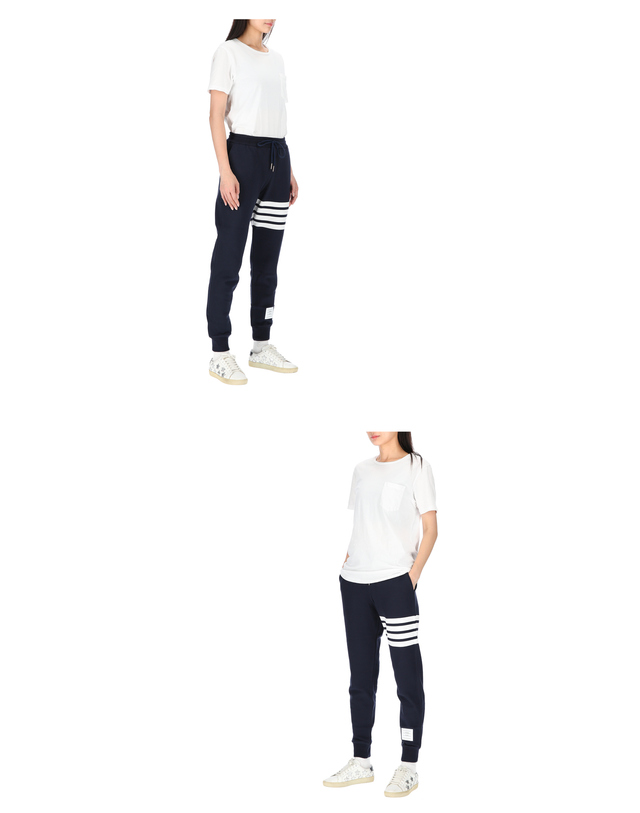 톰브라운 톰브라운 사선 FJQ001A 00535 415 여성 트레이닝 팬츠 착용컷