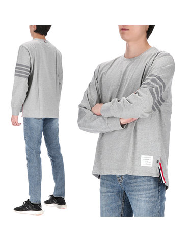 톰브라운 사선완장 MJS117A 06769 055 럭비 롱 슬리브 티셔츠 긴팔티셔츠