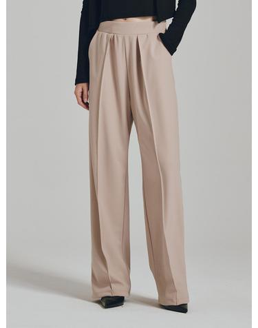 원턱 밴딩 팬츠 -  라이트 베이지 / One Tuck Banding Pants - Light Beige