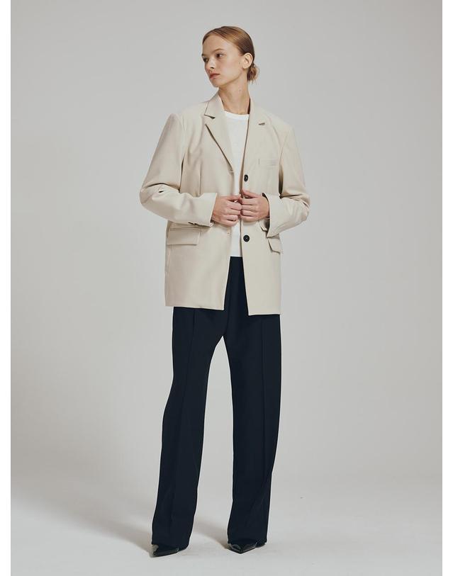 누브 울 테일러 자켓 - 베이지 / Wool Tailor Jacket -Beige 착용컷