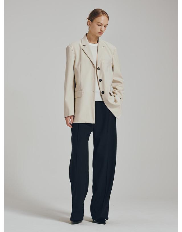 누브 울 테일러 자켓 - 베이지 / Wool Tailor Jacket -Beige 착용컷