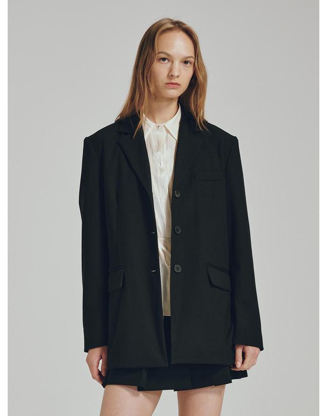 누브 울 테일러 자켓 - 블랙 / Wool Tailor Jacket - Black 착용컷