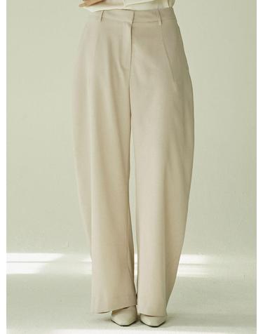 커브드 테일러링 팬츠 - 애쉬 베이지/ Curved Tailoring Pants - A.Beige